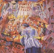 Umberto Boccioni The Noise of the Street Enters the House (mk09) Sweden oil painting artist
